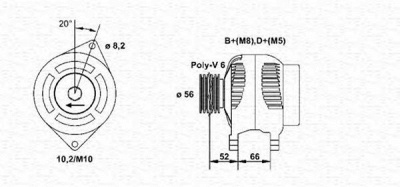 MAGNETI MARELLI 943356973010 -  Генератор